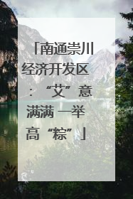 南通崇川经济开发区：“艾”意满满 一举高“粽”