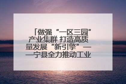 做强“一区三园”产业集群 打造高质量发展“新引擎”——宁县全力推动工业经济提质增效