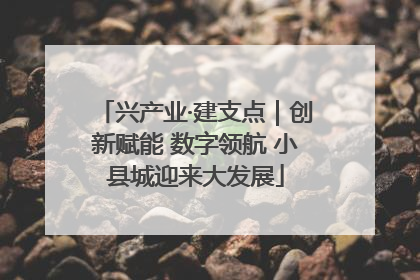 兴产业·建支点｜创新赋能 数字领航 小县城迎来大发展