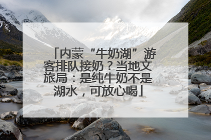 内蒙“牛奶湖”游客排队接奶？当地文旅局：是纯牛奶不是湖水，可放心喝