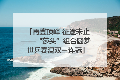 再登顶峰 征途未止——“莎头”组合圆梦世乒赛混双三连冠