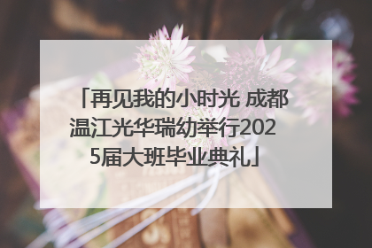 再见我的小时光 成都温江光华瑞幼举行2025届大班毕业典礼