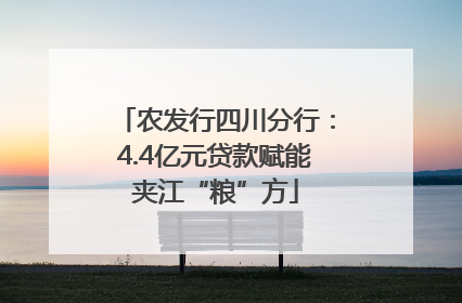 农发行四川分行：4.4亿元贷款赋能夹江“粮”方