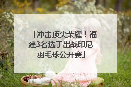 冲击顶尖荣耀！福建3名选手出战印尼羽毛球公开赛