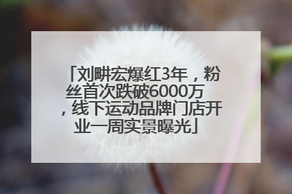 刘畊宏爆红3年，粉丝首次跌破6000万，线下运动品牌门店开业一周实景曝光