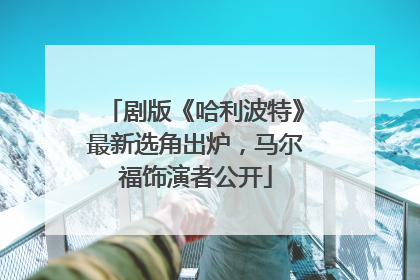 剧版《哈利波特》最新选角出炉，马尔福饰演者公开