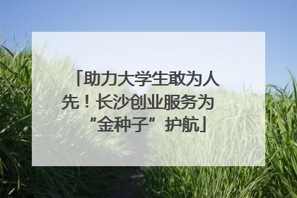 助力大学生敢为人先！长沙创业服务为“金种子”护航