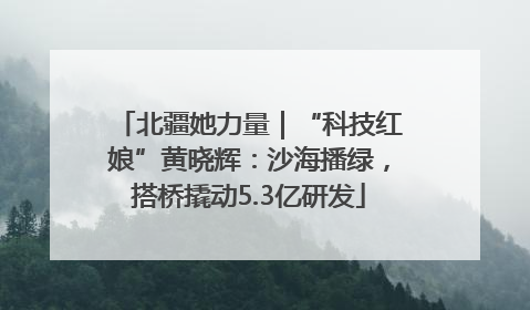 北疆她力量｜“科技红娘”黄晓辉：沙海播绿，搭桥撬动5.3亿研发