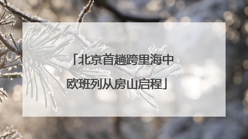 北京首趟跨里海中欧班列从房山启程