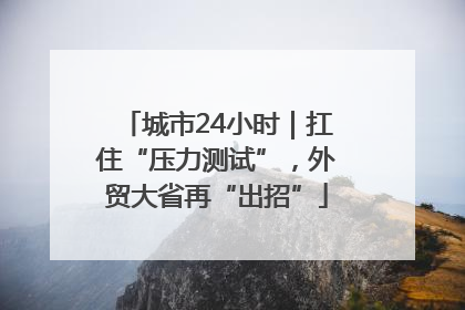 城市24小时｜扛住“压力测试”，外贸大省再“出招”