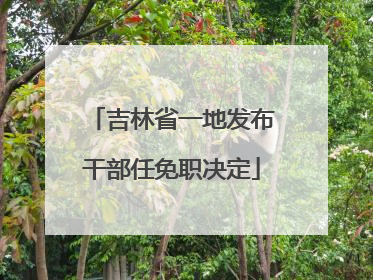 吉林省一地发布干部任免职决定