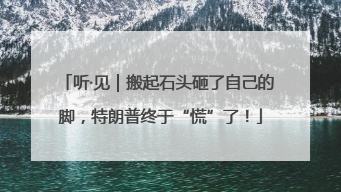 听·见｜搬起石头砸了自己的脚，特朗普终于“慌”了！