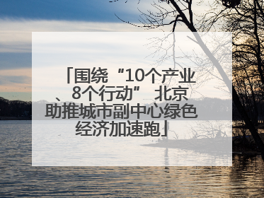 围绕“10个产业、8个行动” 北京助推城市副中心绿色经济加速跑