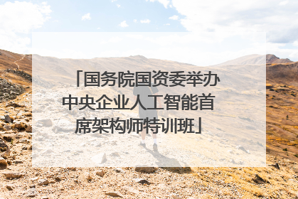 国务院国资委举办中央企业人工智能首席架构师特训班