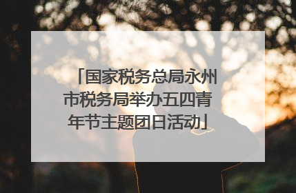 国家税务总局永州市税务局举办五四青年节主题团日活动
