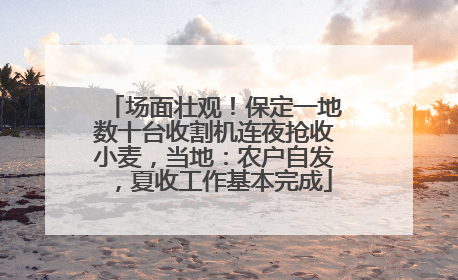 场面壮观！保定一地数十台收割机连夜抢收小麦，当地：农户自发，夏收工作基本完成