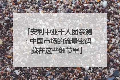 安利中亚千人团亲测：中国市场的流量密码 藏在这些细节里
