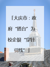大庆市：政府“搭台”为校企银“穿针引线”