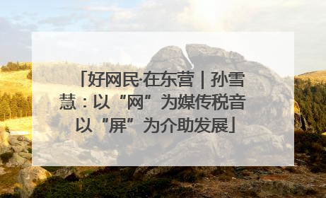好网民·在东营｜孙雪慧：以“网”为媒传税音 以“屏”为介助发展