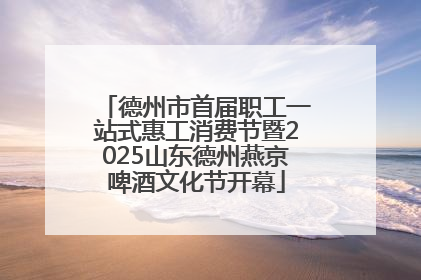 德州市首届职工一站式惠工消费节暨2025山东德州燕京啤酒文化节开幕