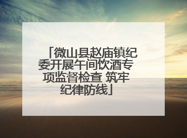微山县赵庙镇纪委开展午间饮酒专项监督检查 筑牢纪律防线