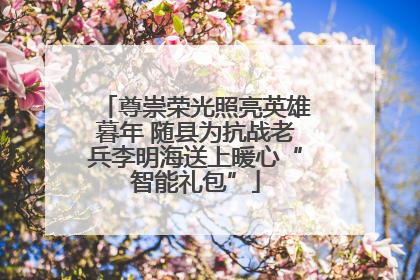 尊崇荣光照亮英雄暮年 随县为抗战老兵李明海送上暖心“智能礼包”