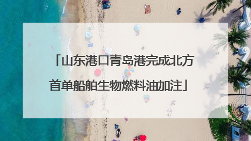 山东港口青岛港完成北方首单船舶生物燃料油加注