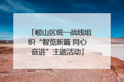 崂山区统一战线组织“智览新篇 同心奋进”主题活动