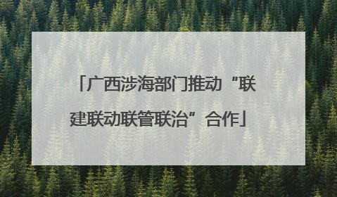 广西涉海部门推动“联建联动联管联治”合作