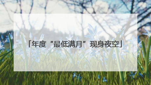 年度“最低满月”现身夜空