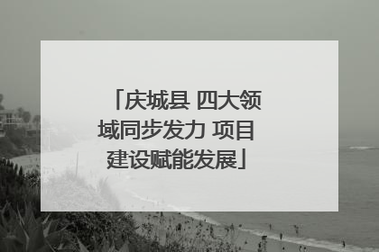 庆城县 四大领域同步发力 项目建设赋能发展