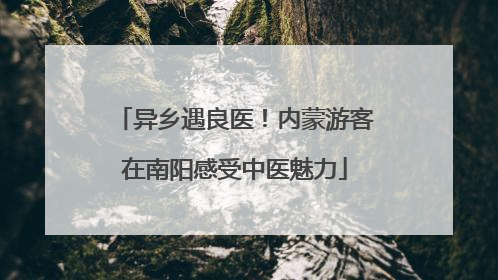 异乡遇良医！内蒙游客在南阳感受中医魅力