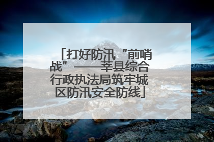 打好防汛“前哨战”——莘县综合行政执法局筑牢城区防汛安全防线
