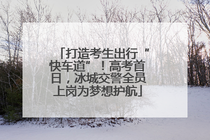 打造考生出行“快车道”！高考首日，冰城交警全员上岗为梦想护航