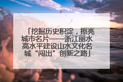 挖掘历史积淀，擦亮城市名片——浙江丽水高水平建设山水文化名城“闯出”创新之路