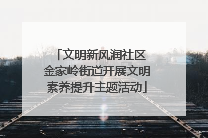 文明新风润社区 金家岭街道开展文明素养提升主题活动