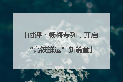时评：杨梅专列，开启“高铁鲜运”新篇章