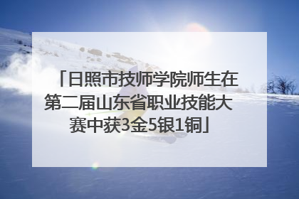 日照市技师学院师生在第二届山东省职业技能大赛中获3金5银1铜