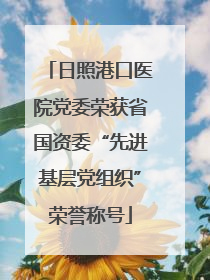日照港口医院党委荣获省国资委“先进基层党组织”荣誉称号