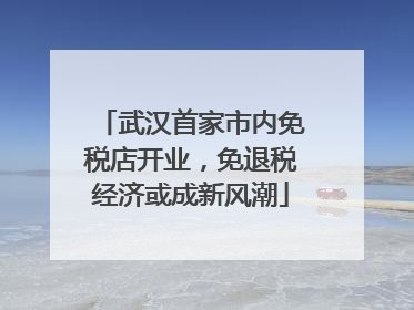 武汉首家市内免税店开业，免退税经济或成新风潮