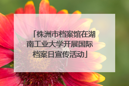 株洲市档案馆在湖南工业大学开展国际档案日宣传活动