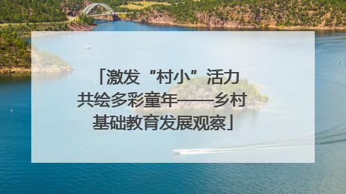 激发“村小”活力 共绘多彩童年——乡村基础教育发展观察