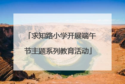 求知路小学开展端午节主题系列教育活动