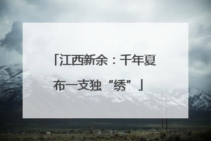 江西新余：千年夏布一支独“绣”