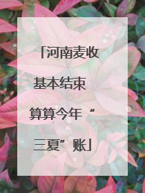 河南麦收基本结束 算算今年“三夏”账