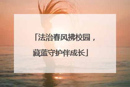 法治春风拂校园，藏蓝守护伴成长