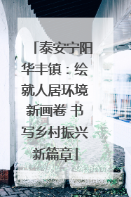 泰安宁阳华丰镇：绘就人居环境新画卷 书写乡村振兴新篇章