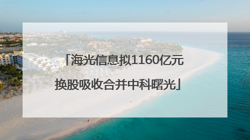海光信息拟1160亿元换股吸收合并中科曙光