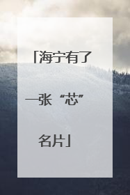 海宁有了一张“芯”名片
