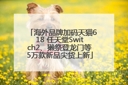 海外品牌加码天猫618 任天堂Switch2、獭祭登龙门等5万款新品尖货上新